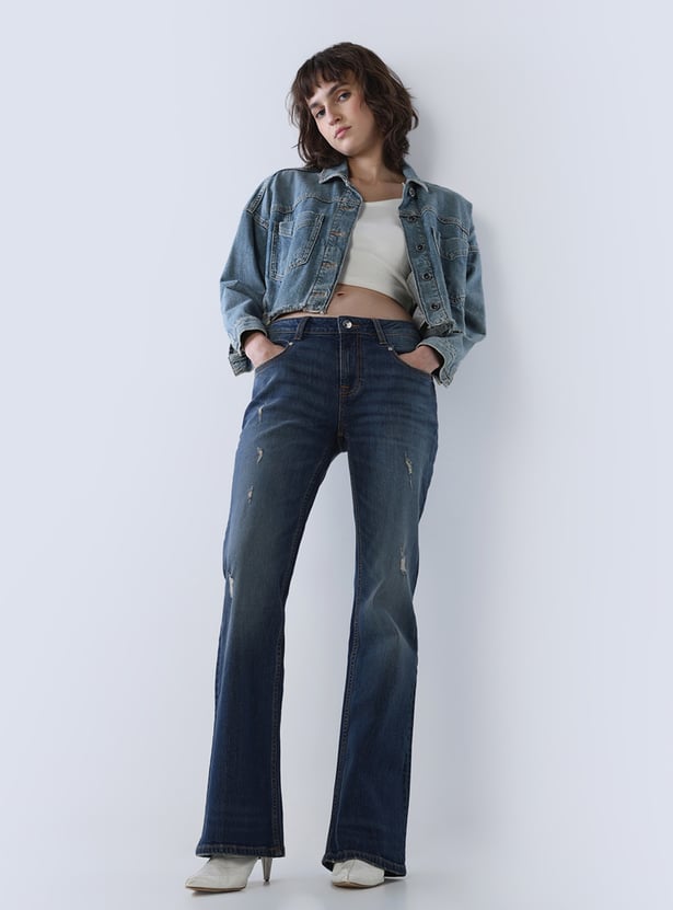 ONLY Distressed Bootcut Fit Jeans