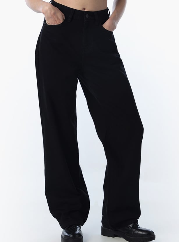 ONLY Solid Straight Fit Jeans