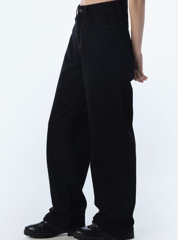 ONLY Solid Straight Fit Jeans