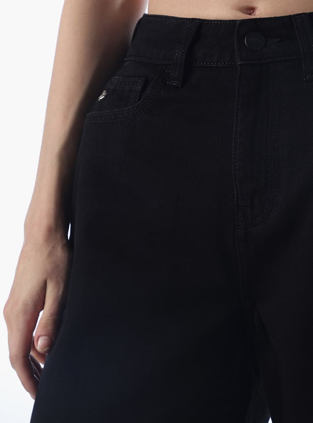 ONLY Solid Straight Fit Jeans