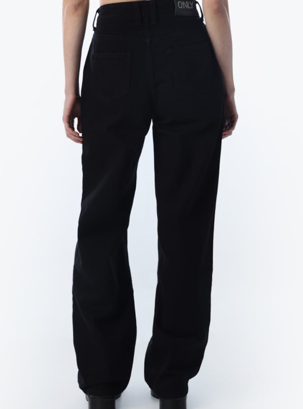 ONLY Solid Straight Fit Jeans