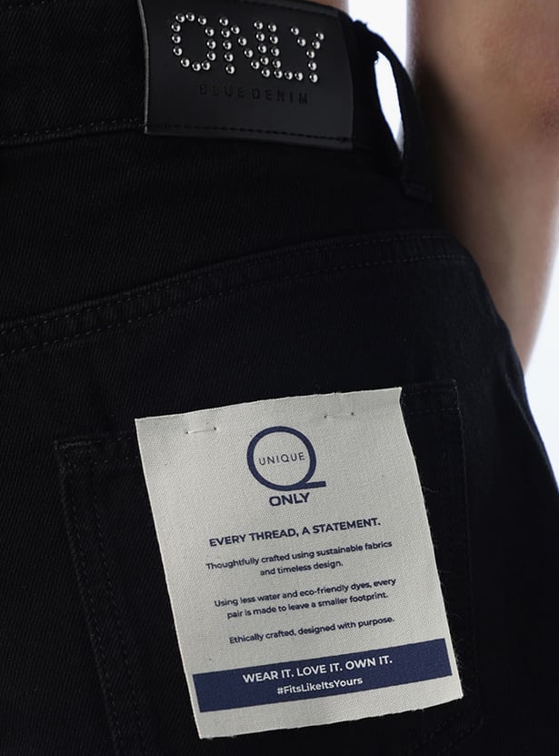 ONLY Solid Straight Fit Jeans