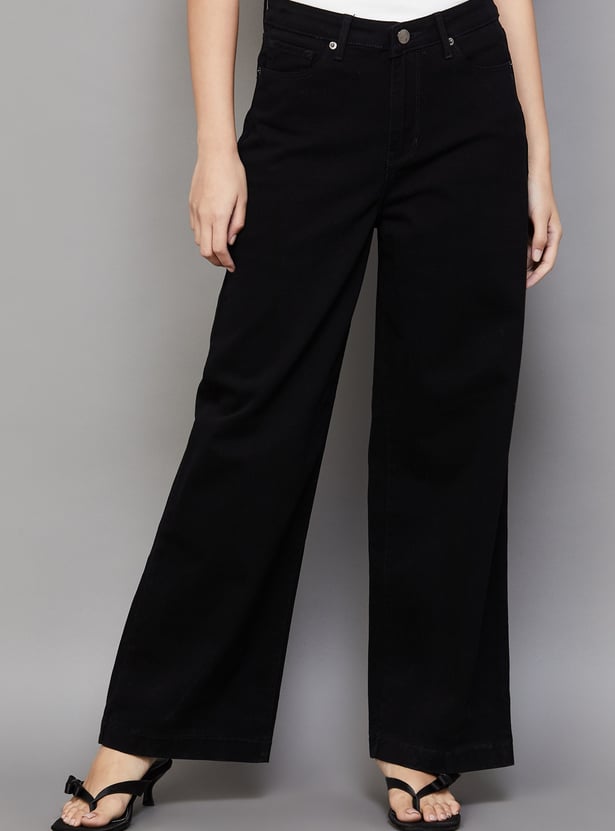 XPOSE Dark Washed Wide Leg Jeans
