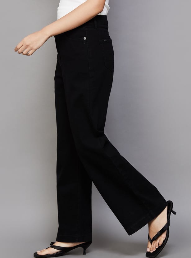 XPOSE Dark Washed Wide Leg Jeans