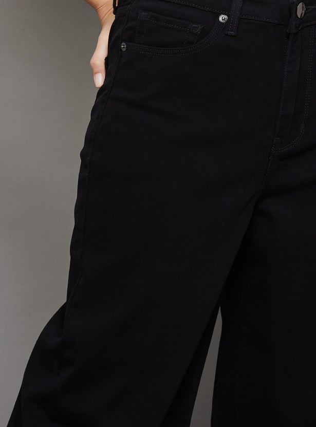 XPOSE Dark Washed Wide Leg Jeans