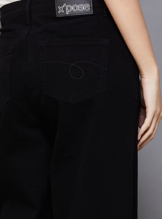 XPOSE Dark Washed Wide Leg Jeans
