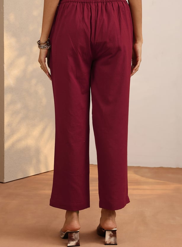 LIBAS Solid Straight Pants