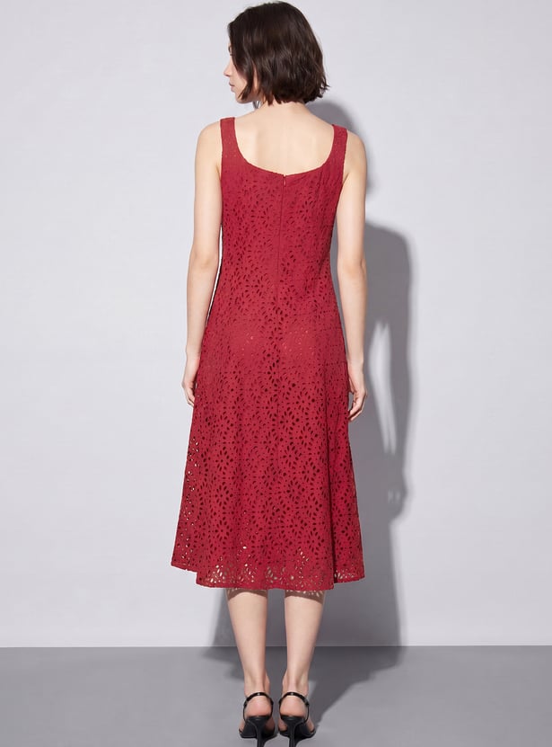 CODE Schiffli Midi Dress