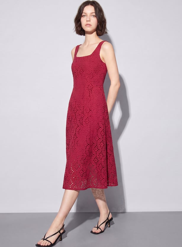 CODE Schiffli Midi Dress