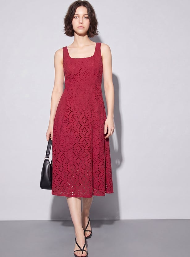 CODE Schiffli Midi Dress