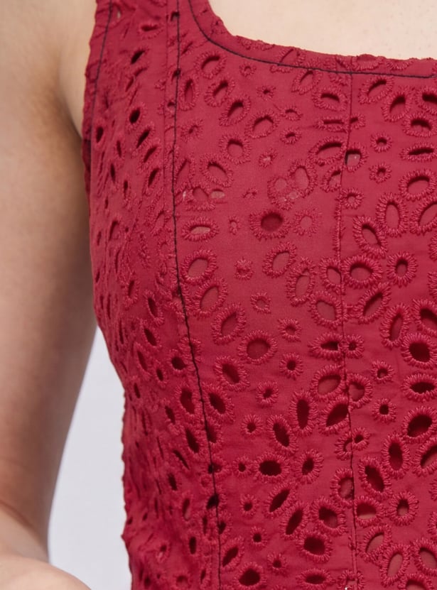 CODE Schiffli Midi Dress