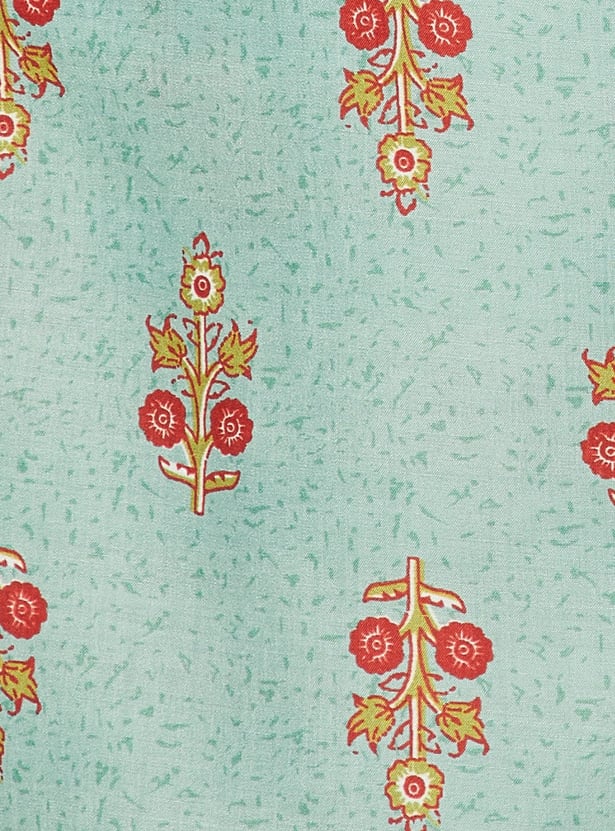 MELANGE Floral Print Straight Kurta Set