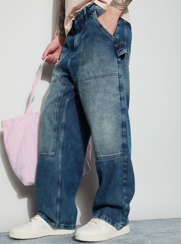 FORCA Distressed Baggy Fit Carpenter Jeans