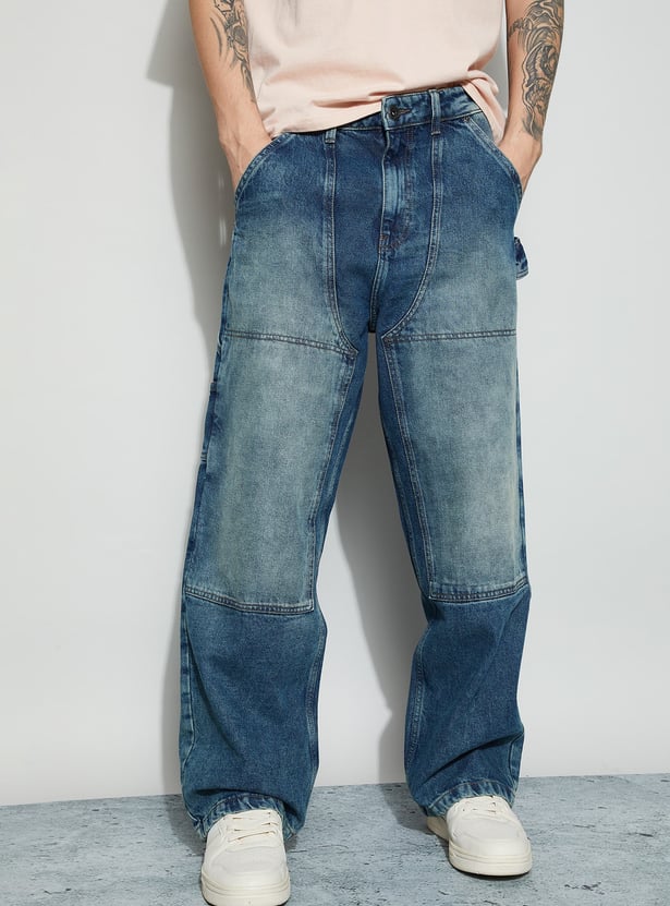 FORCA Distressed Baggy Fit Carpenter Jeans
