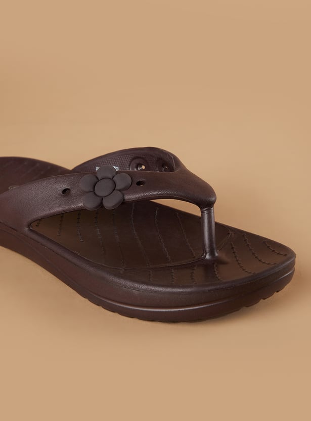 GINGER Floral Embossed Flip Flops
