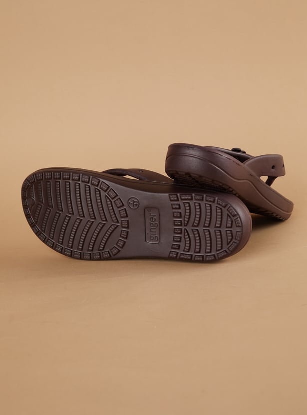 GINGER Floral Embossed Flip Flops