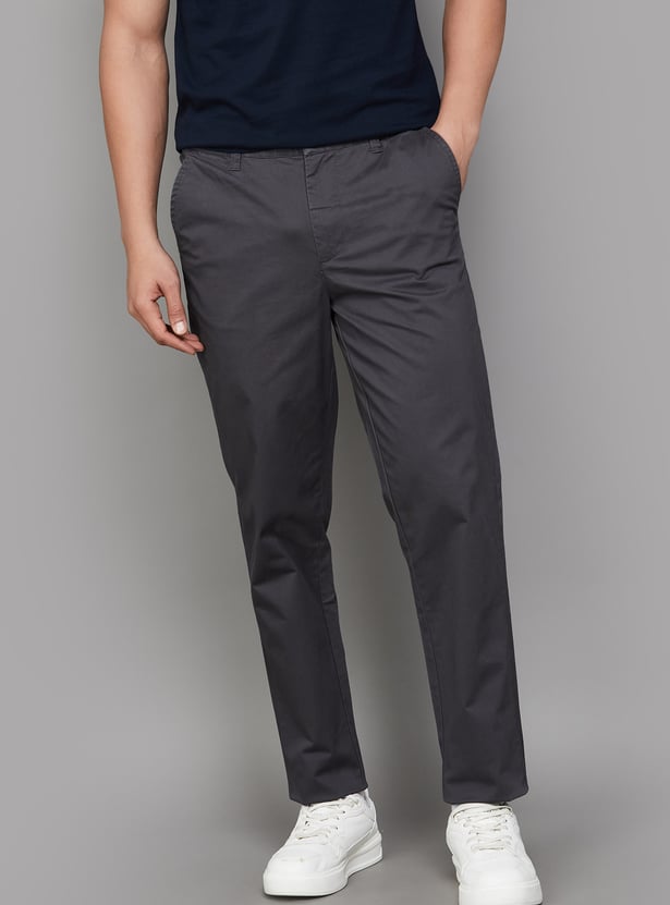 UNITED COLORS OF BENETTON Solid Regular Fit Trousers