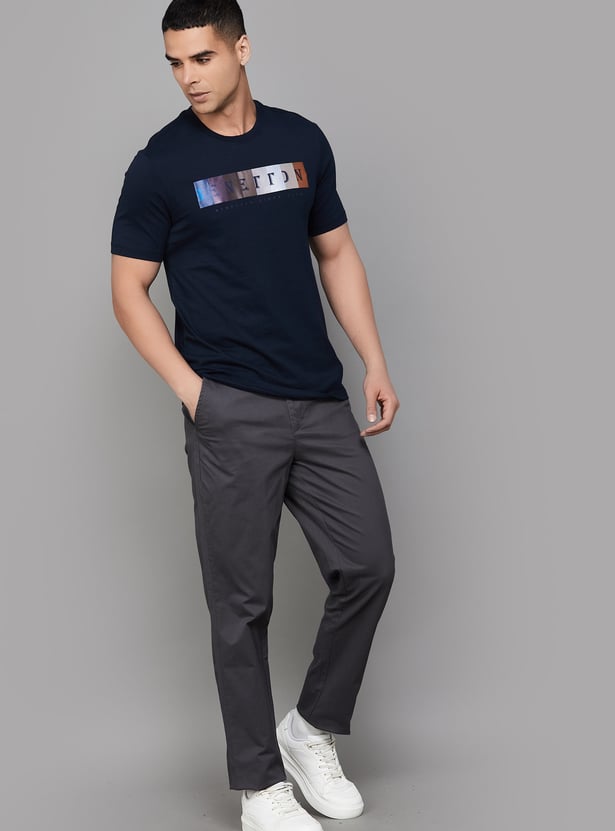 UNITED COLORS OF BENETTON Solid Regular Fit Trousers