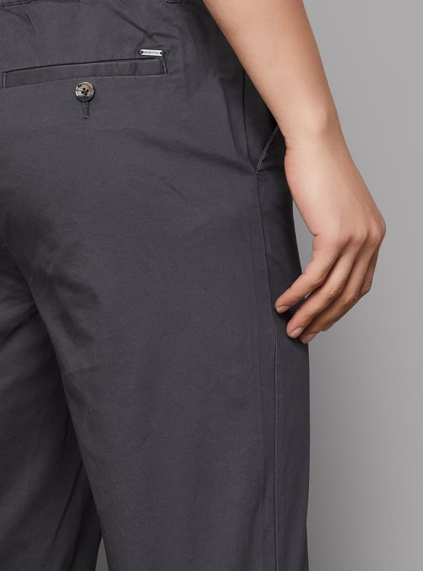 UNITED COLORS OF BENETTON Solid Regular Fit Trousers