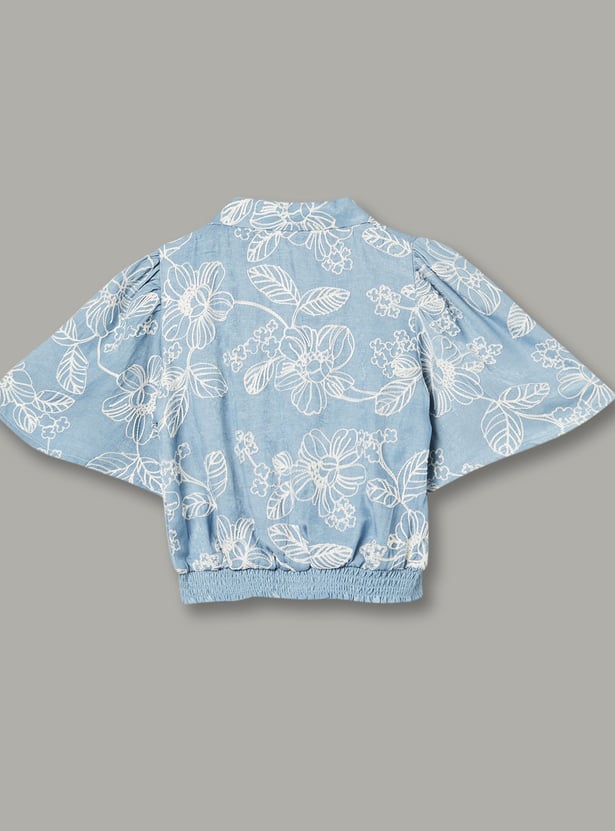 PEPPERMINT Girls Embroidered Top and Shorts