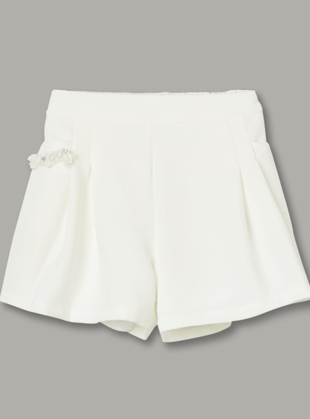 PEPPERMINT Girls Embroidered Top and Shorts