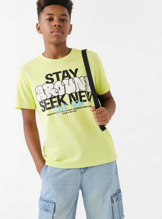 FAME FOREVER Boys Graphic Print T-shirt