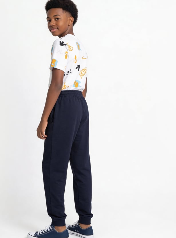 FAME FOREVER Boys Typographic Print Joggers