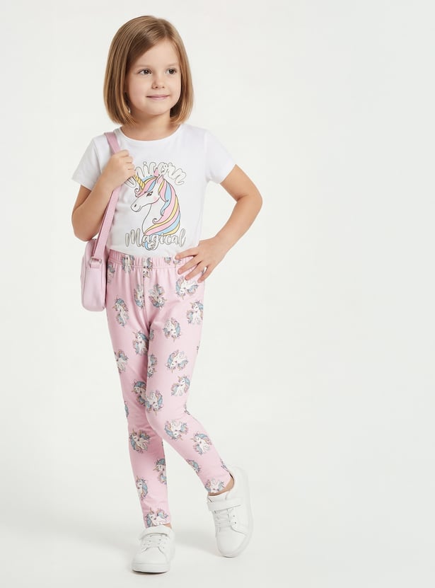 FAME FOREVER Girls Printed Leggings