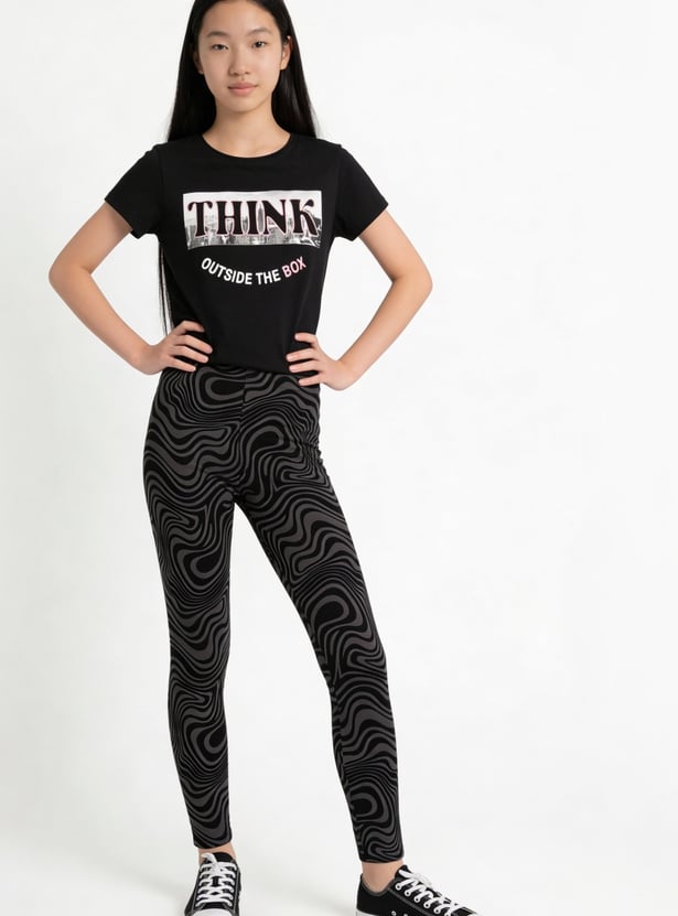 FAME FOREVER Girls Printed Leggings