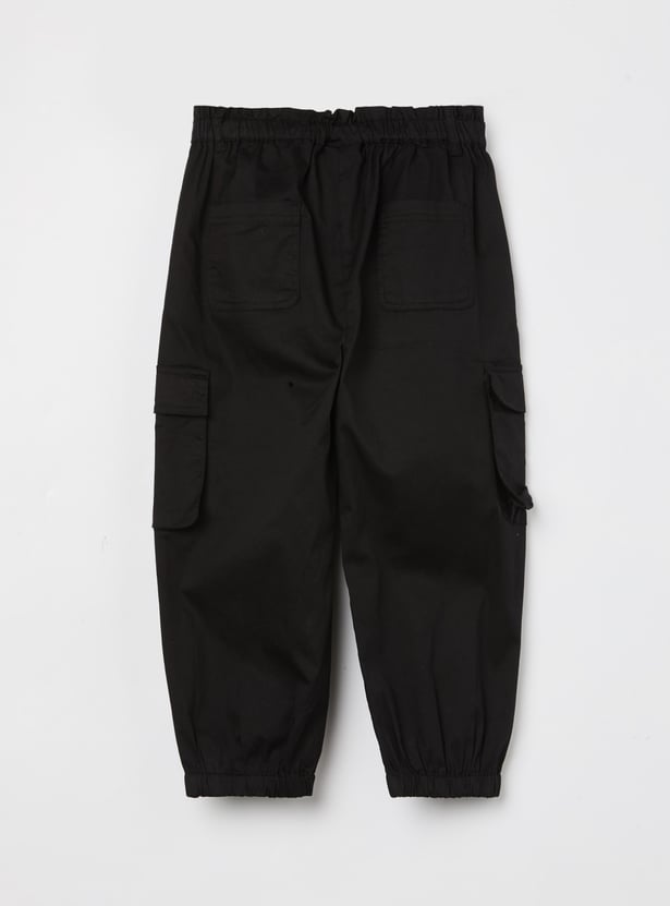 FAME FOREVER Girls Solid Cargo Joggers