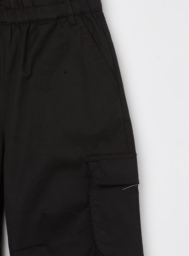 FAME FOREVER Girls Solid Cargo Joggers