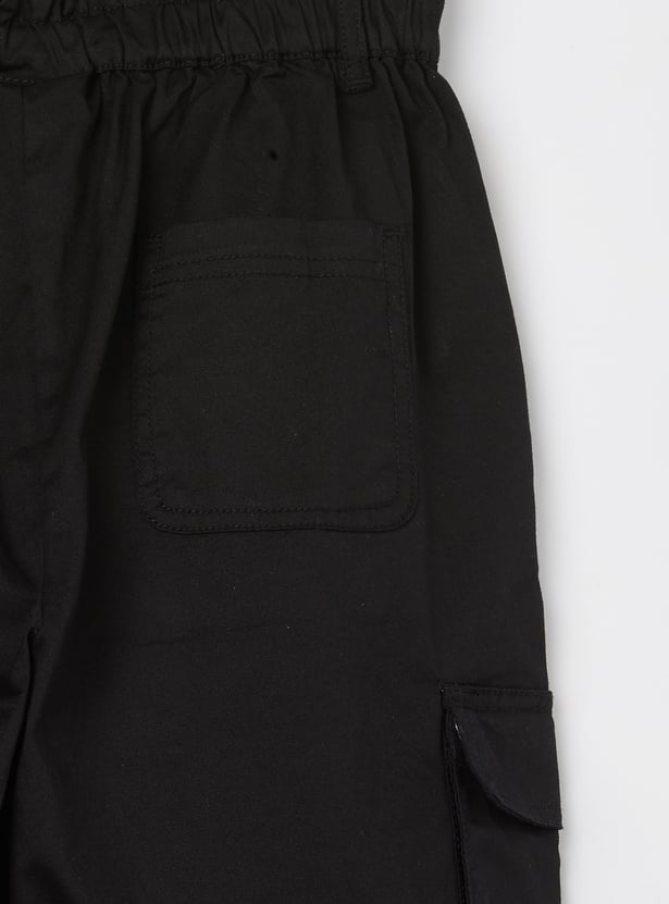 FAME FOREVER Girls Solid Cargo Joggers
