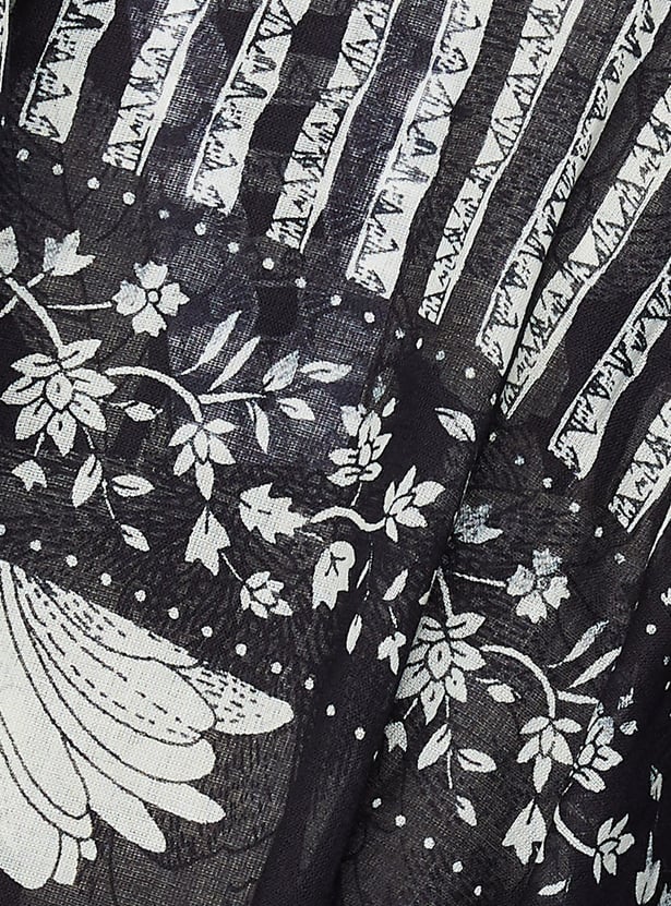 LIBAS Floral Print A-line Kurta Set