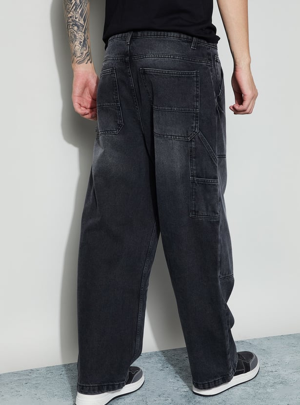 FORCA Solid Baggy Fit Carpenter Jeans