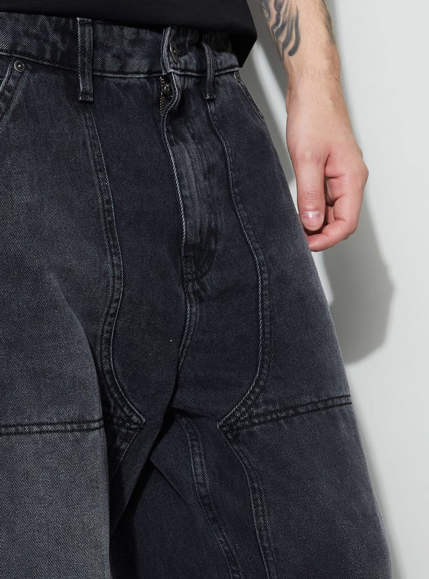 FORCA Solid Baggy Fit Carpenter Jeans