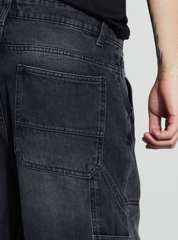 FORCA Solid Baggy Fit Carpenter Jeans