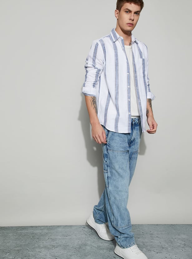 FAME FOREVER Striped Smart Fit Shirt