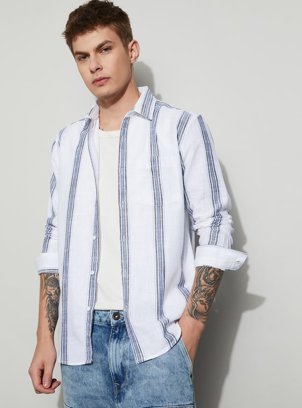 FAME FOREVER Striped Smart Fit Shirt