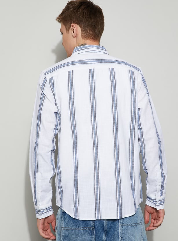 FAME FOREVER Striped Smart Fit Shirt
