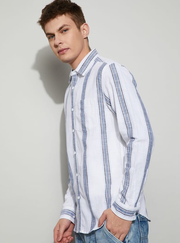 FAME FOREVER Striped Smart Fit Shirt