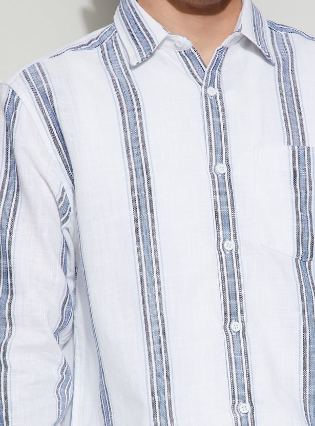 FAME FOREVER Striped Smart Fit Shirt