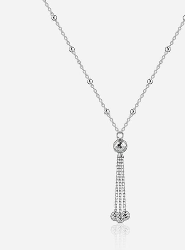 GIVA Glow in Motion Sterling Silver Cascading Spheres Necklace