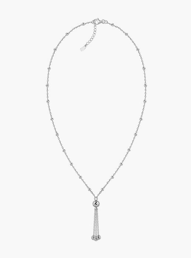 GIVA Glow in Motion Sterling Silver Cascading Spheres Necklace