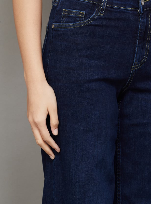 KRAUS Solid Wide Leg Jeans