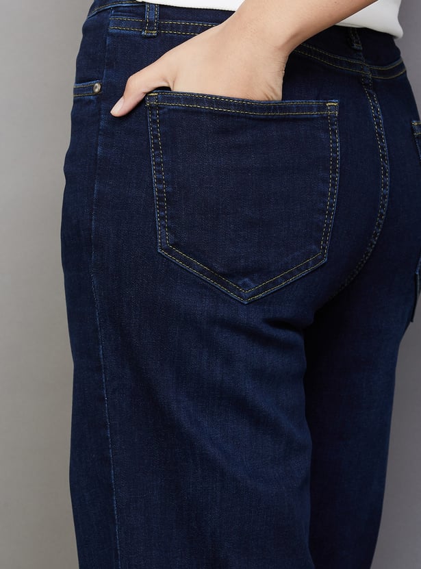 KRAUS Solid Wide Leg Jeans