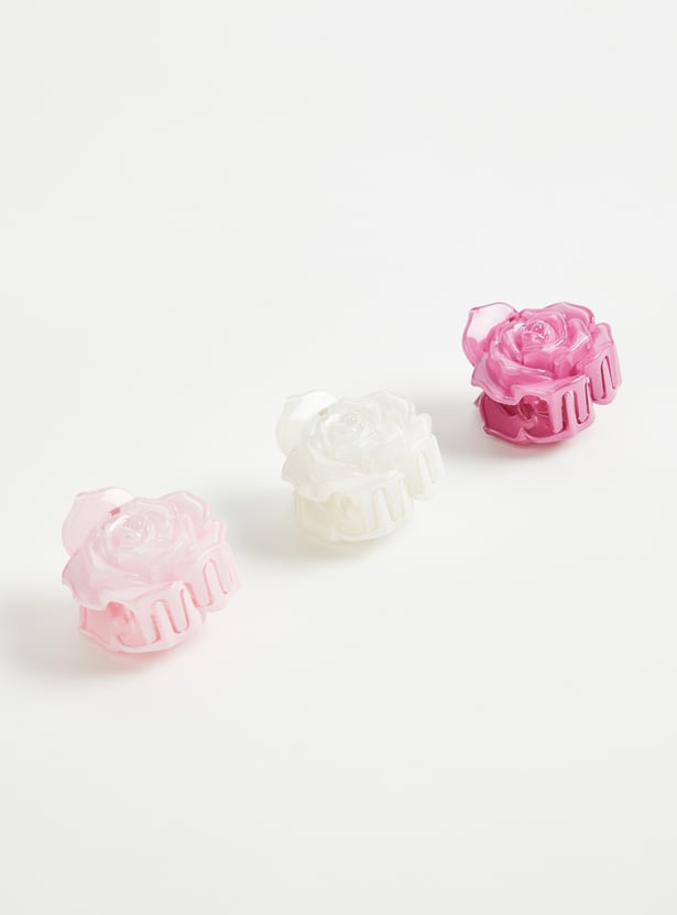 FAME FOREVER Flower Claw Clip - Pack of 3