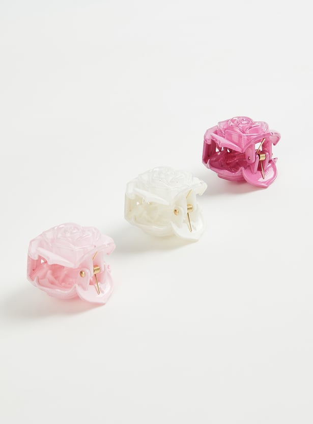 FAME FOREVER Flower Claw Clip - Pack of 3