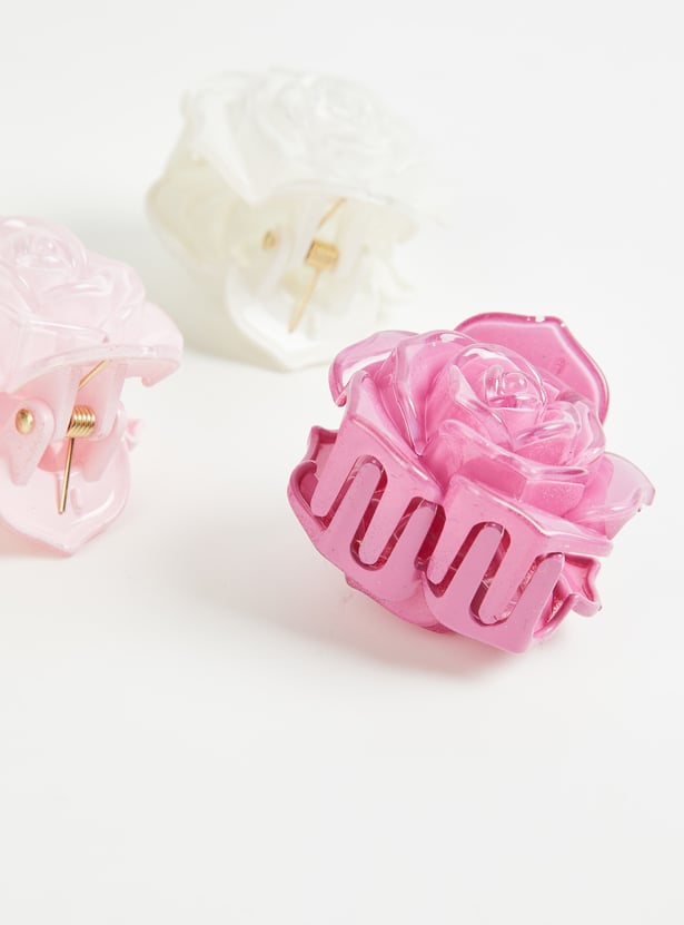 FAME FOREVER Flower Claw Clip - Pack of 3