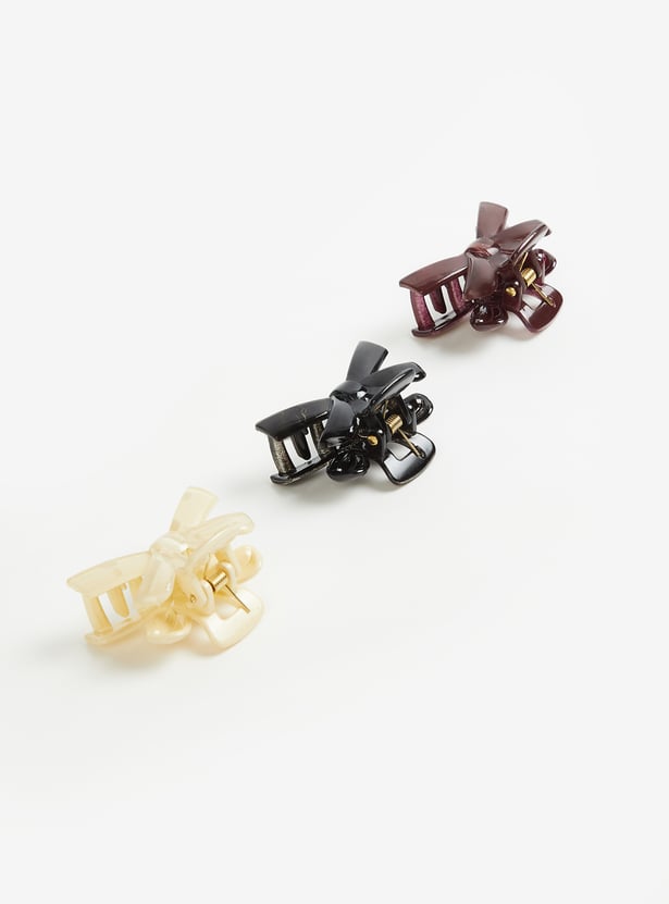 FAME FOREVER Bow Design Claw Clip - Pack of 3