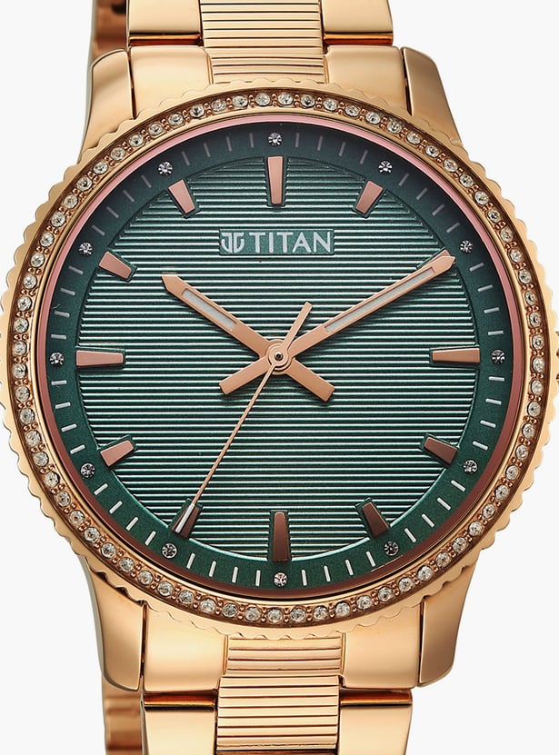TITAN Purple Sports Fashion Phase II Embellished Analog Watch - 2766WM01